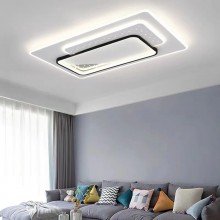 現代簡約長方形燈具客廳燈led燈吸頂燈創(chuàng)意主臥室燈全屋套餐組合